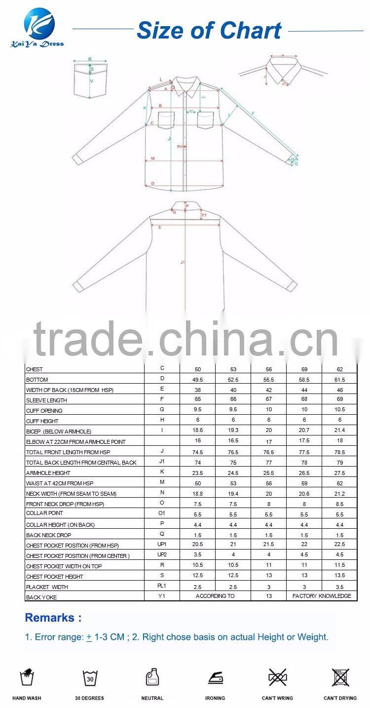 Spring long sleeve men blue cotton denim shirt