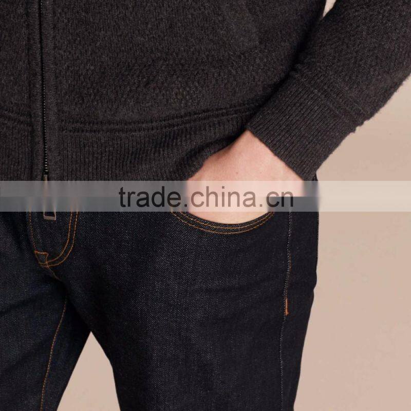 Men's Cashmere Wool Cardigan Sweater Hoodies Top