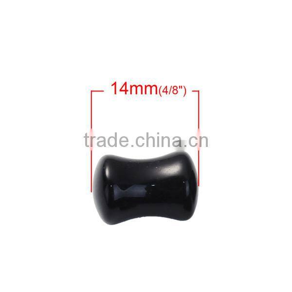 8mm Acrylic Ear Stretcher Expander Bobbin Black Body Piercing Ear Taper Expander