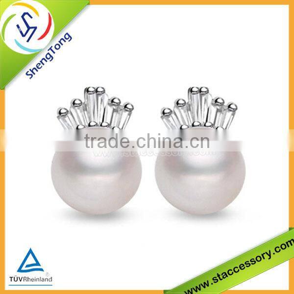 Simple Design Wholesale Fresh Water Pearl Earrings