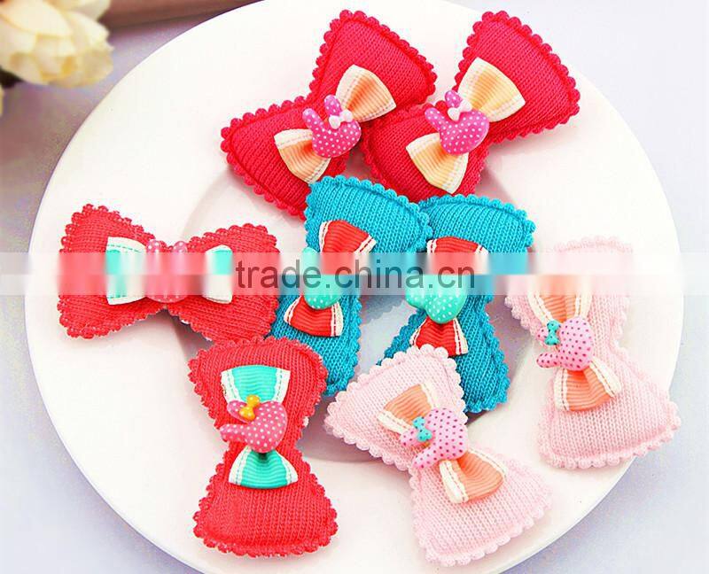2015 fashion ,beautiful and cute ribbon hair clip , flower hair clip for kids