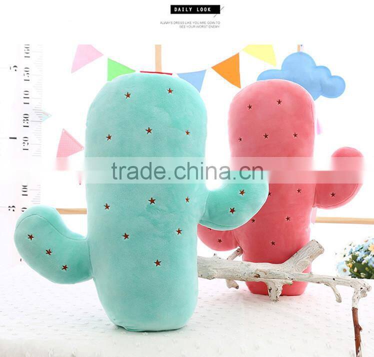 Ins Hot Sale Soft Cactus Plush Cushion Pillow For Office Car Seat Bedroom