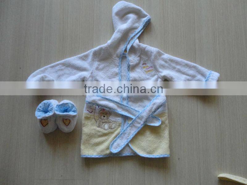 Toddlers/kids Hooded Animal Fleece Bathrobe Children's Pajamas Sleepwear
