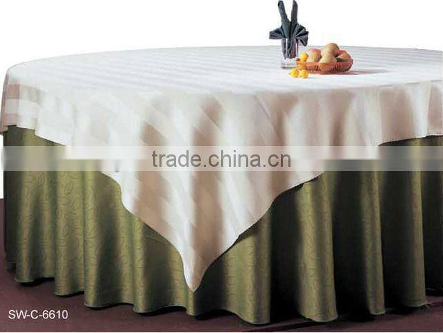satin stripe table overlay for wedding & banquet