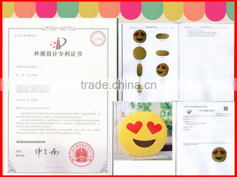 10cm 35cm 40cm yellow emoji cushion QQ face pillow with very competitive price