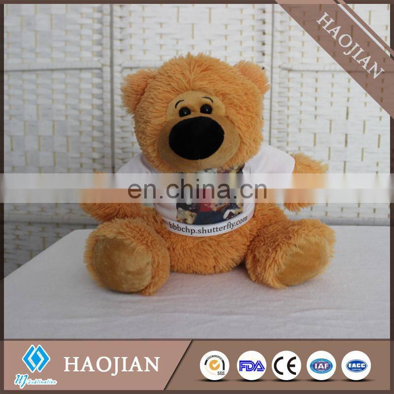 plain sublimation polyester T-shirts for toys mini t-shirts 100% polyester t-shirt for bears