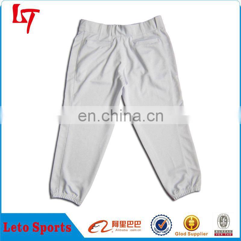 white classical button polyester spandex blank stretch bottoms lady trousers