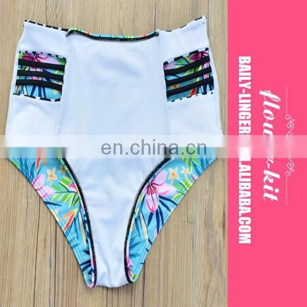 2017 High Quality Sexy Floral Print High Waist Bikini Set