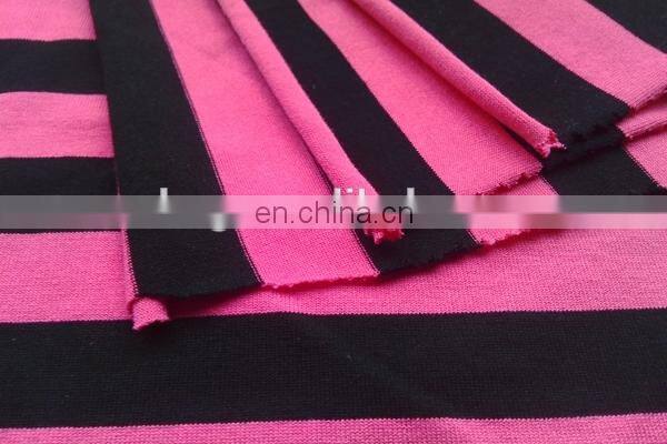 Winfar Textile Super Soft Single Jersey (Vortex) Yarn Dyed Knit Stretch Rayon Fabric for Garment