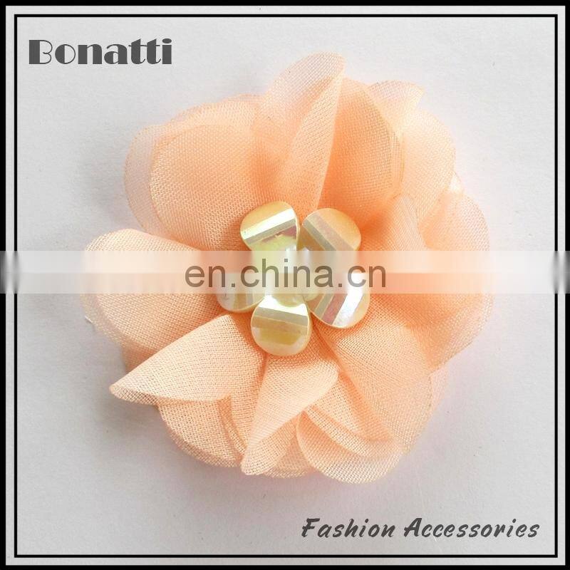 2014 Fashion small fabric brooch flower green fabric flower brooch
