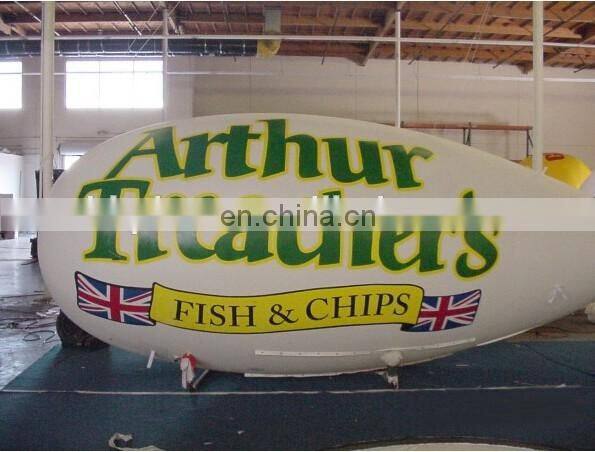 0.2mm PVC giant inflatable airship, large inflatable helium aerostat blimp for sale