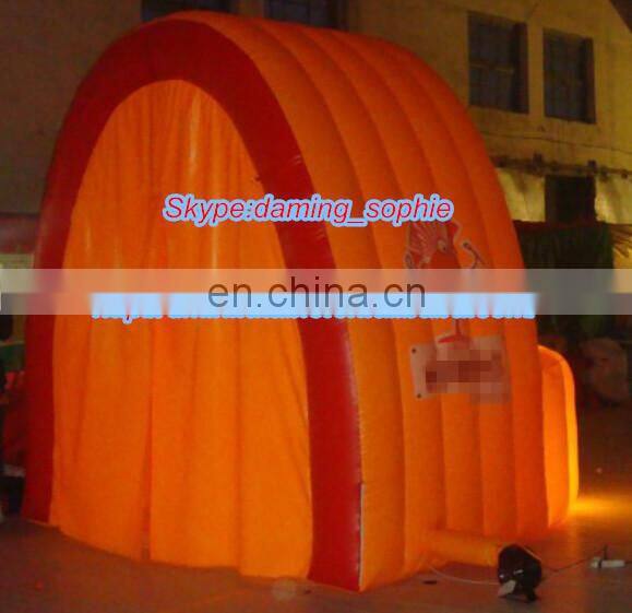 Color changing LED lighting Inflatable photo booth tent bar