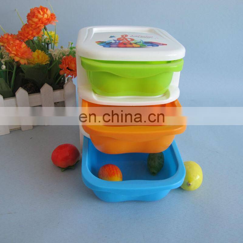 2014 new product plastic 3 layer storage drawer