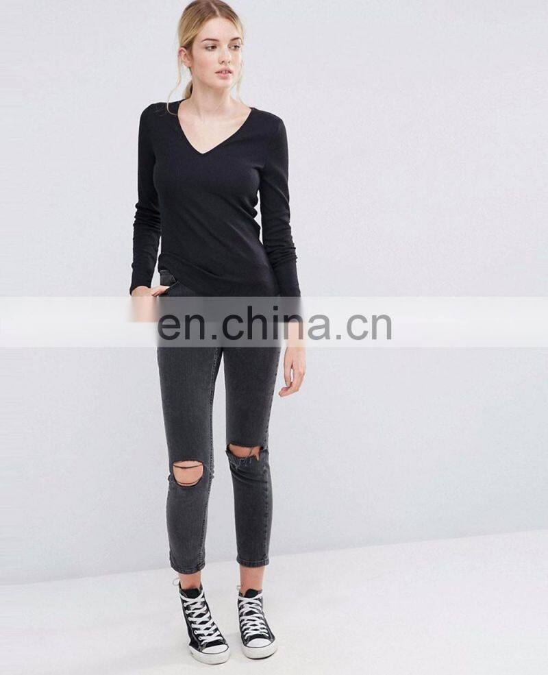 Wholesale Custom Women Appare Simple Design Back Bow Tie Longline Black White Printing Long