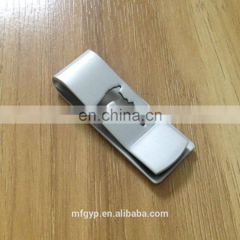 Free sample red plated money clip with spring