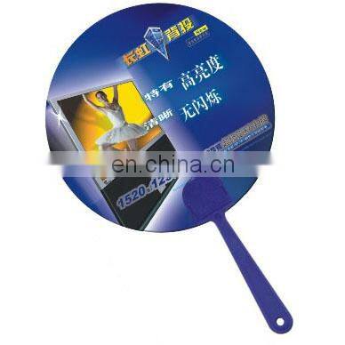 promo brand name custom made plastic gift hand fan