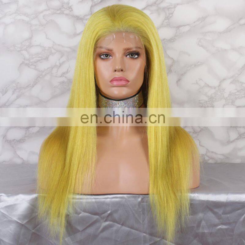 Fast Shipping Virgin Hair Customized Colored Brazilian Full Lace Wig