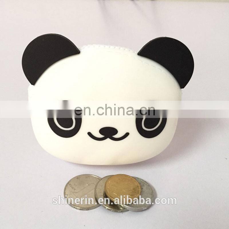 Fashion Girls Clutch Coin Bag Promotion Kawaii Animal Cartoon Silicone Wallet Purse