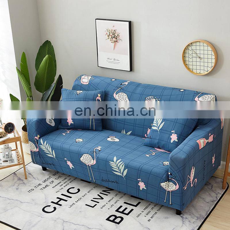 High stretch digital print spandex loveseat sofa cover