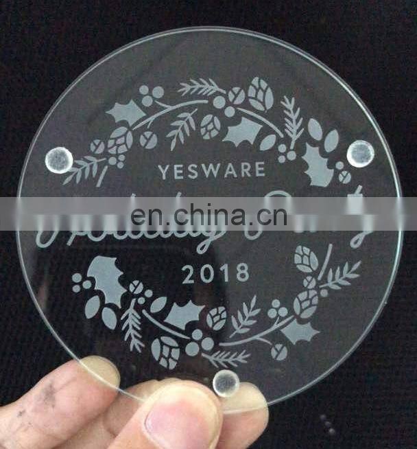 Personalized Glass Coasters for weddings with free sample