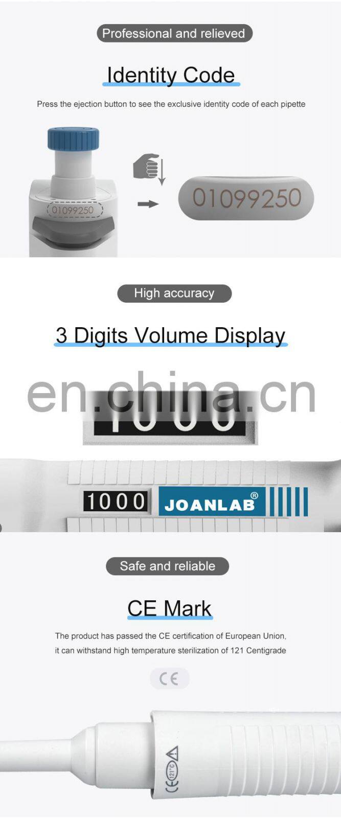 Joan Lab Single Channel Adjustable Half Autoclavable Variable Volume Micropipette Manufacturer