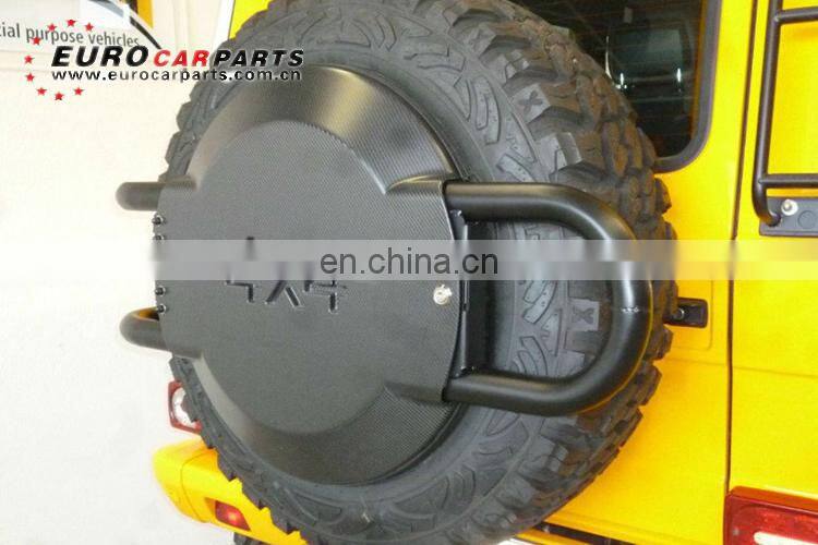 4x4 squared sparewheel fit for G-class W463 4x4 carbon fiber with iron support tail sparewheel cover