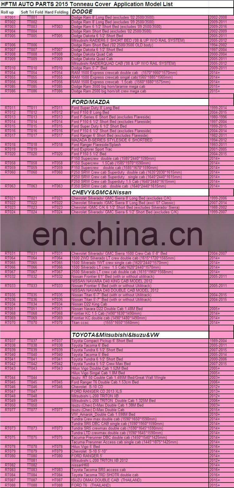 Discount custom parts for Chevrolet Silverado/ GMC Sierra 8' Long Bed accessories tonneau covers