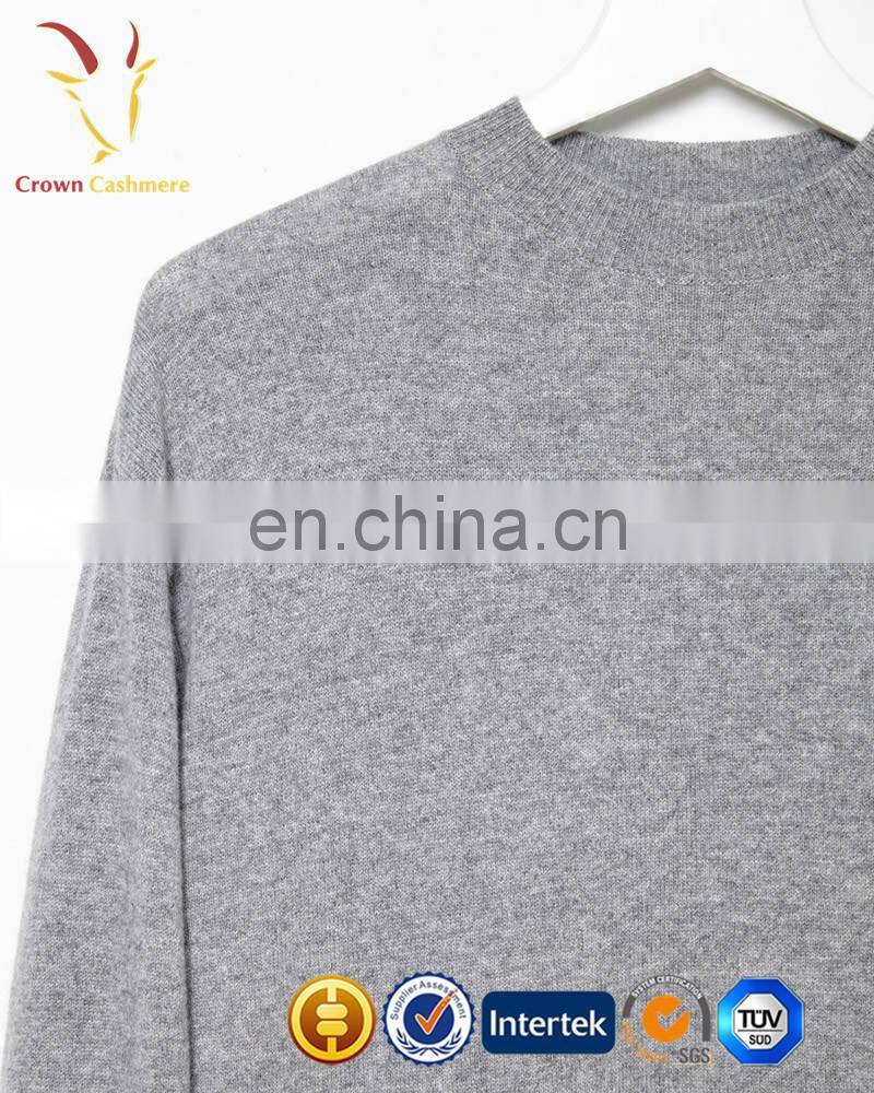 Latest Knitting Design Long Style Lady Fitted Winter Cashmere Dress