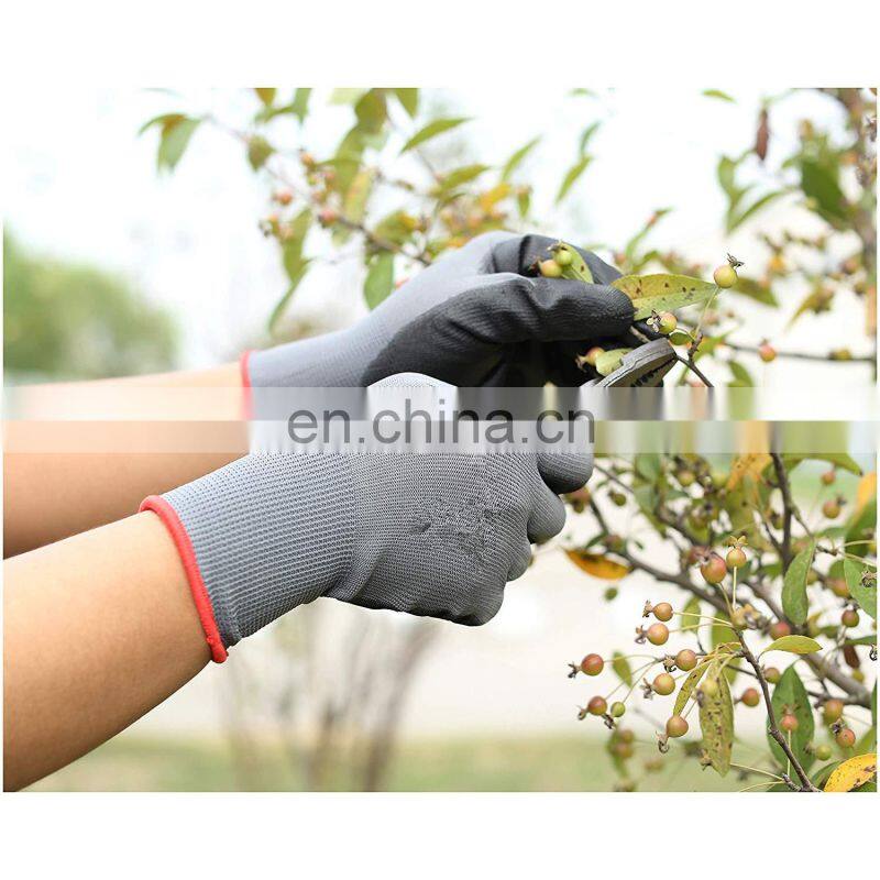 4131 Ultra-thin Black Work Glove Polyurethane Palm Coated PU Dipping Inspection Gloves