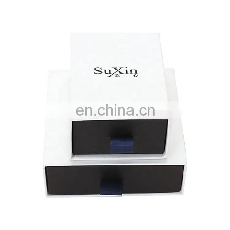 custom design printed laser hologram kraft paper jewelry packaging drawer gift box with logo