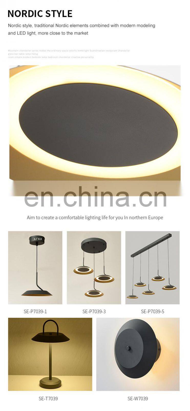 New Listed Decoration Acrylic Ash Black Matte Gold Living Room Bedroom Indoor LED Modern Chandelier Light