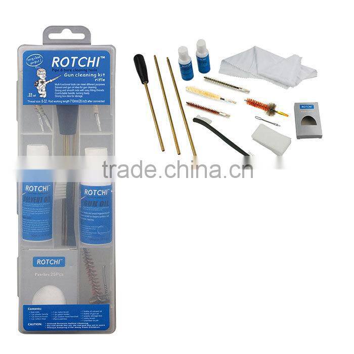 28PC plastic package gun cleaning kit.rifle cleaning kit with solvent and gun oil