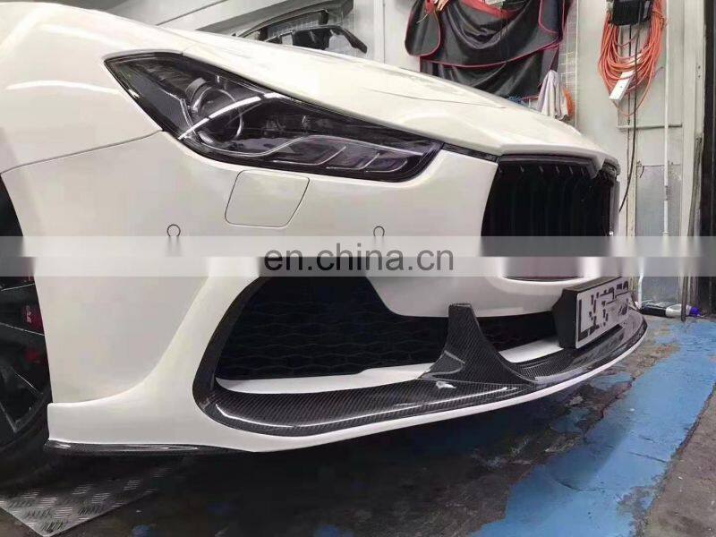 Runde For Maserati Ghibli 2013-2017 Aspec Style Carbon Fiber Body Kit With Front Lip Side Skirt Rear Diffuser Spoiler Hood