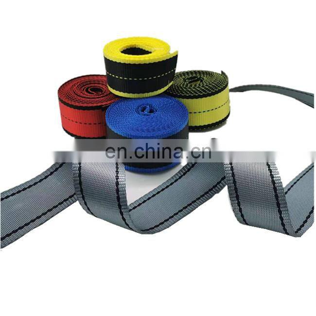 anti-fall polyester woven strap high strength low extensibility webbing for high altitude work
