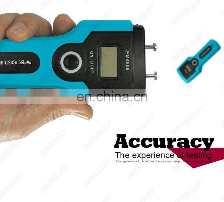 All-Sun EM4809 Stable Paper Moisture Meter Non-destructive Probe Paper Hygrometer Practical Moisture Tester