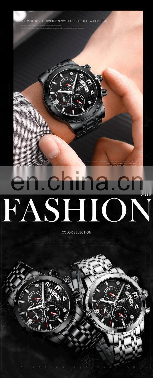 NIBOSI Reloj Hombre 2020 Mens Watches Top Brand Luxury Chronograph Sport Watch Men Waterproof Military Clock Relogio Masculino