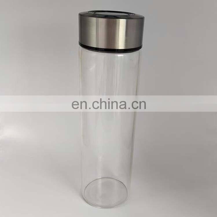 500ml Custom Borosilicate Glass Water Bottle With Neoprene Sleeve
