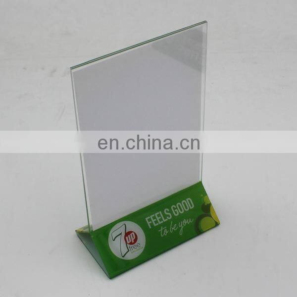 Custom Restaurant Plastic Acrylic Table Stand Menu Holder