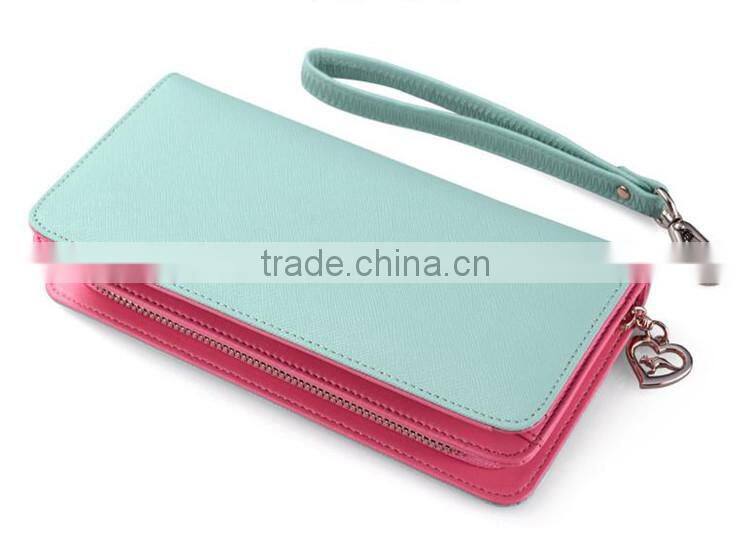 modern stylish ladies zipper clutch wallet