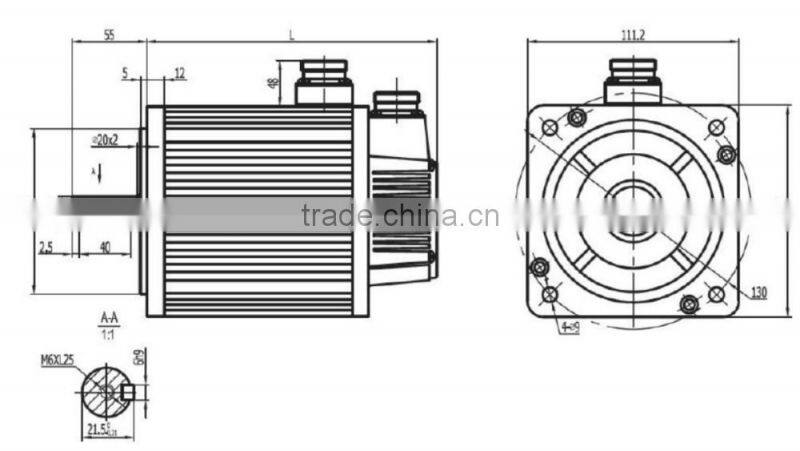 Outboard motor Electric motor 600-1800 W 3000 rpm110 Series AC SERVO MOTOR