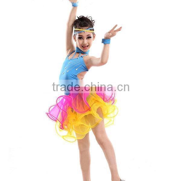 Good Luxury kids professional american competition latin dance costume latin dance cha cha cha dress
