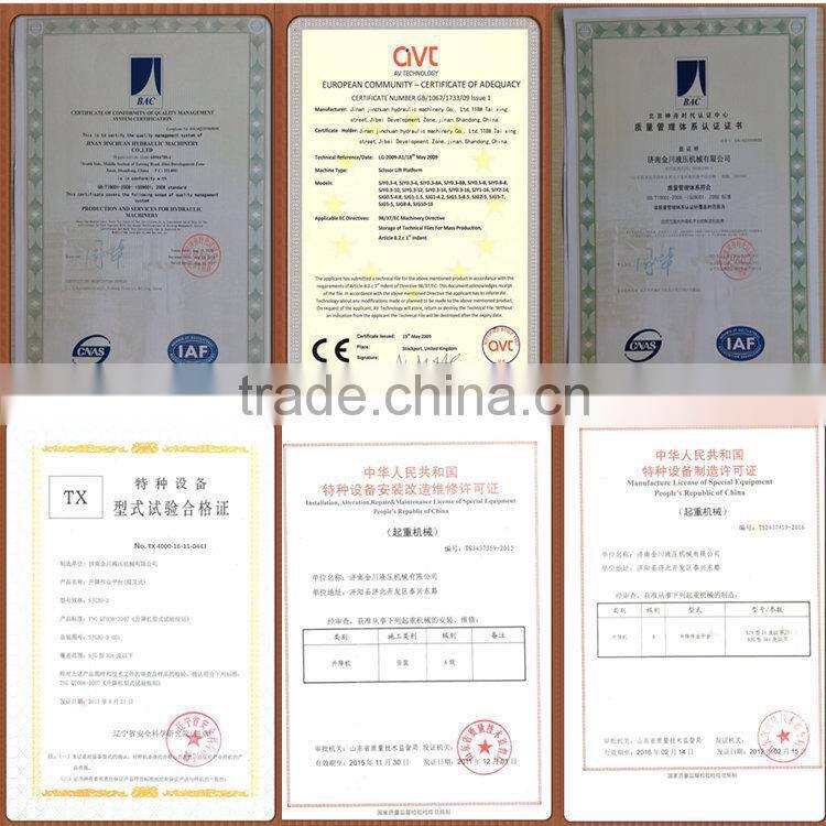 guide rail lift /telescopic lift /car lift hydraulic cylinder