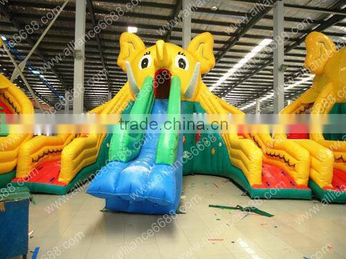 inflatable bear water slide with swimming pool water park