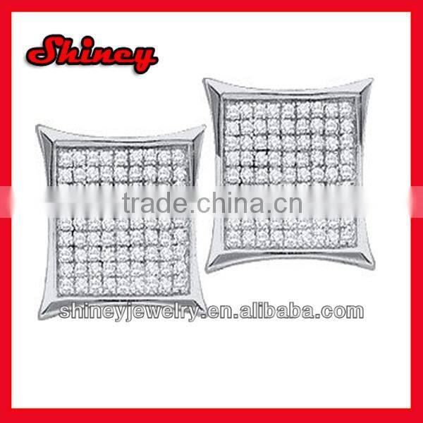 yiwu factory cheap high quality shiny silver heart earring