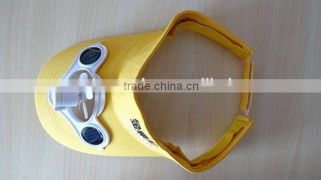 Solar cap with fan