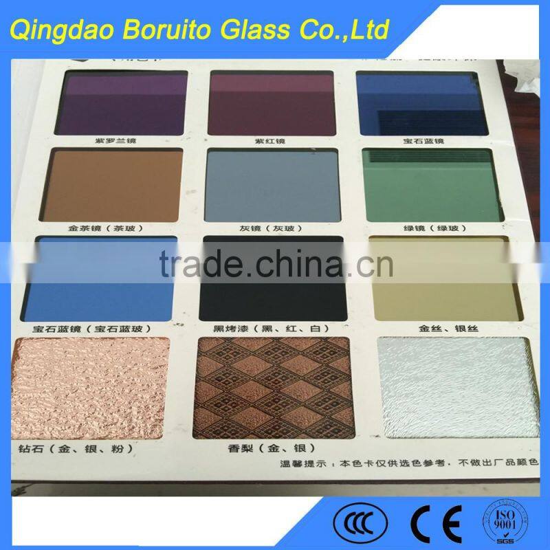 4mm Gloden colored mirror glass sheet