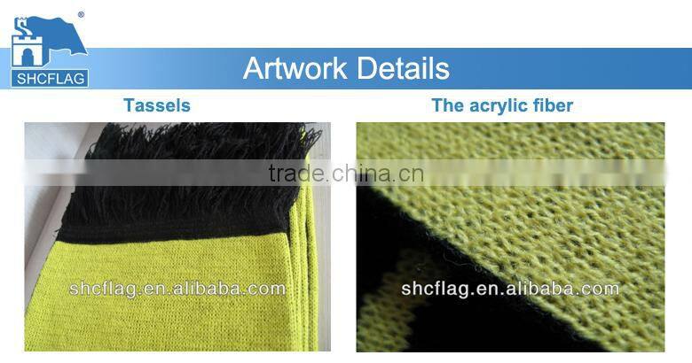 Decorative wholesale polyester custom printed football cheap scarves
