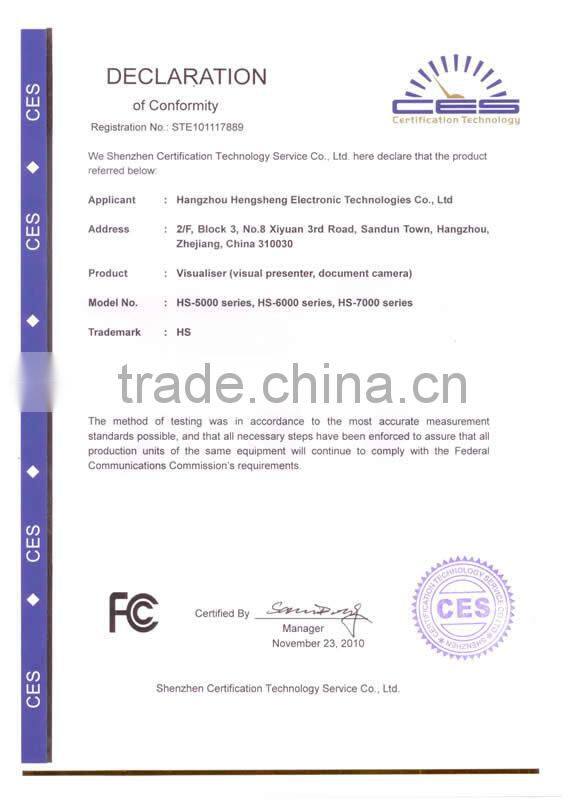 2015 digital education equipment 5MP resolution audio video visualizer, multimedia visual presenter for education and training