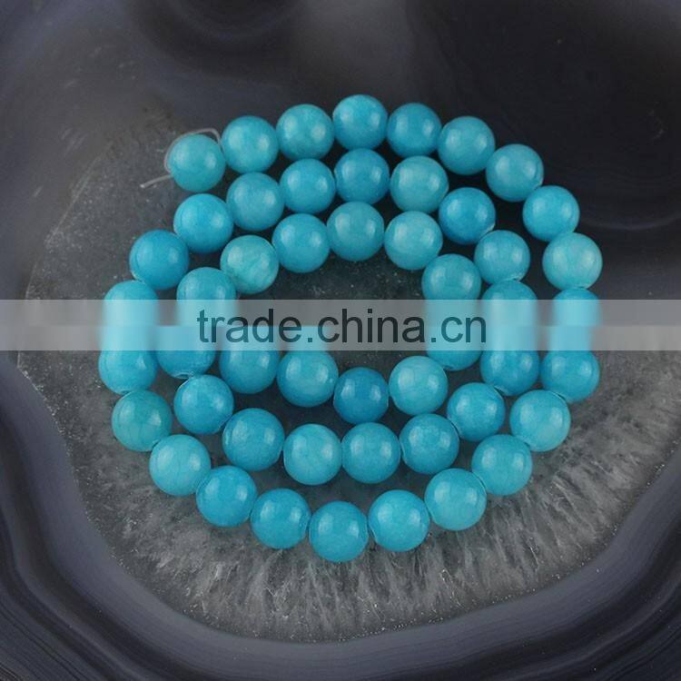 YJ1122-5 Wholesale green dyed jade stone beads sting