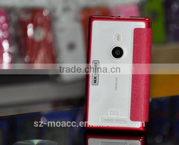 New Arrival flip leather case for nokia lumia 925 flip cover